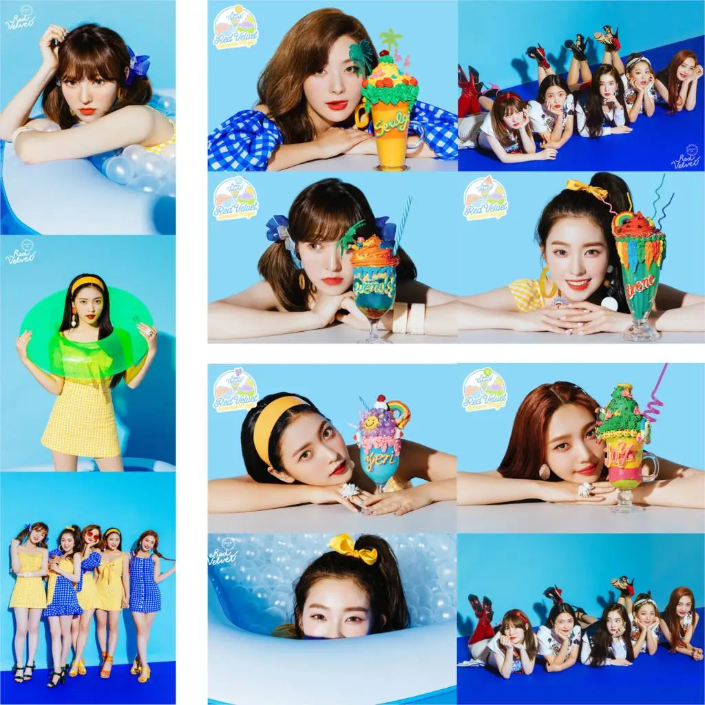 Красные бархатные постеры Kpop глянцевая бумага HD летние Волшебные настенные