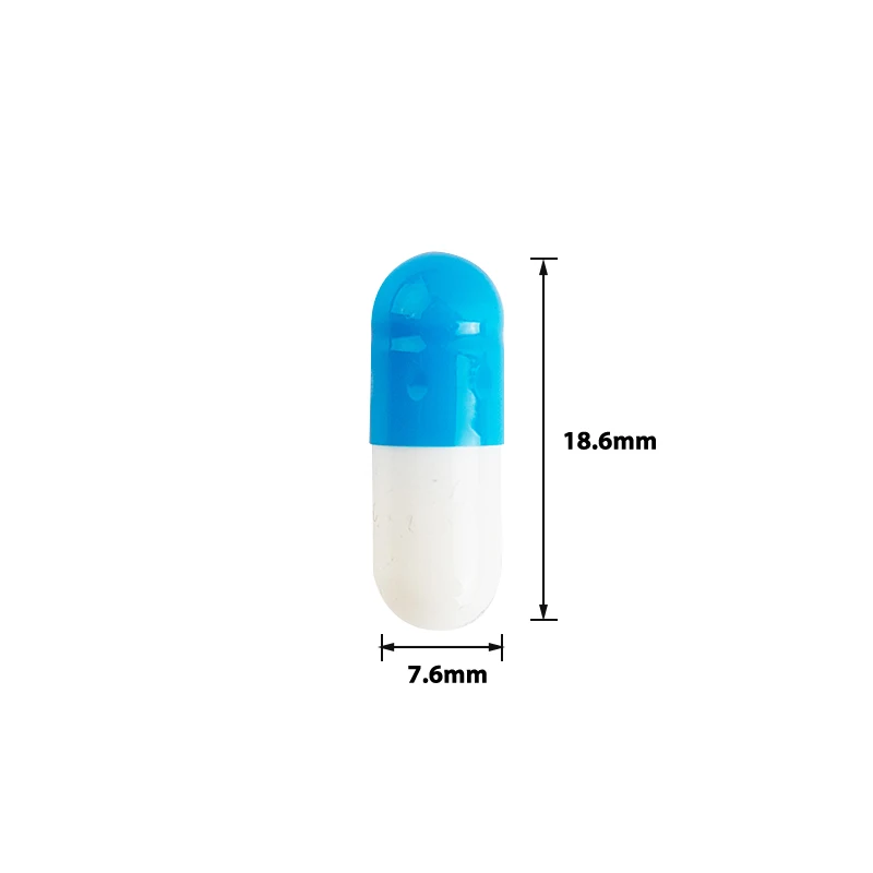 Пустые разноцветные зеркальные прозрачные капсулы 0 # полые твердые желатиновые