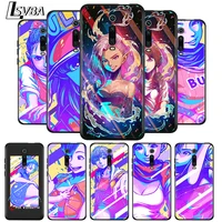 anime girl colorful silicone cover for redmi 9c 9t 9i 9at 9a 9 8a 8 7a 7 6a 6 5 a 4x prime pro plus black soft phone case