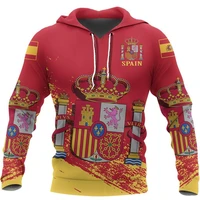 fashion 3d printing latest spanish flag mens and womens sweatshirt casual zipper hoodie street hip hop harajuku hoodie
