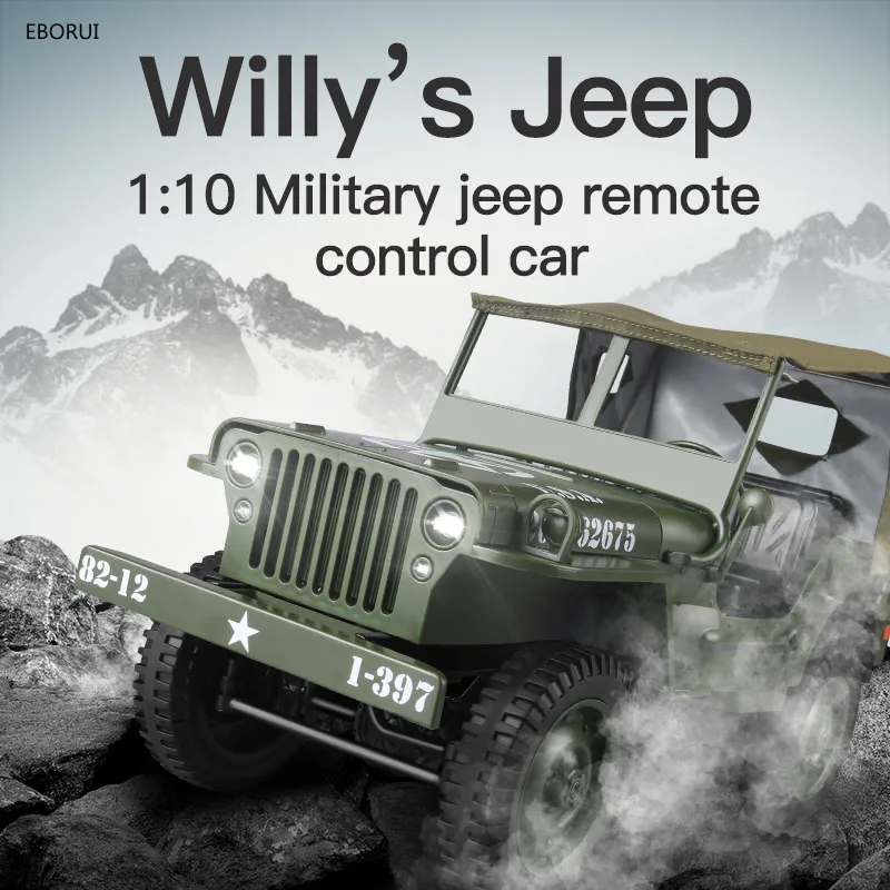 EBORUI C606 Радиоуправляемый автомобиль 1:10 военный джип 2 4G полноразмерная пропорция