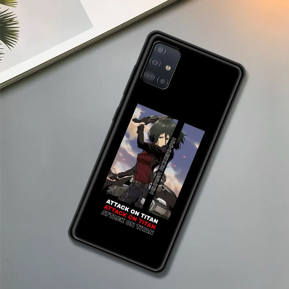

Japanese Attack On Titan Phone Case for Samsung Galaxy A21S A51 A71 A12 A50 A70 A31 A41 A02S A72 Soft Shockproof Coque Shell