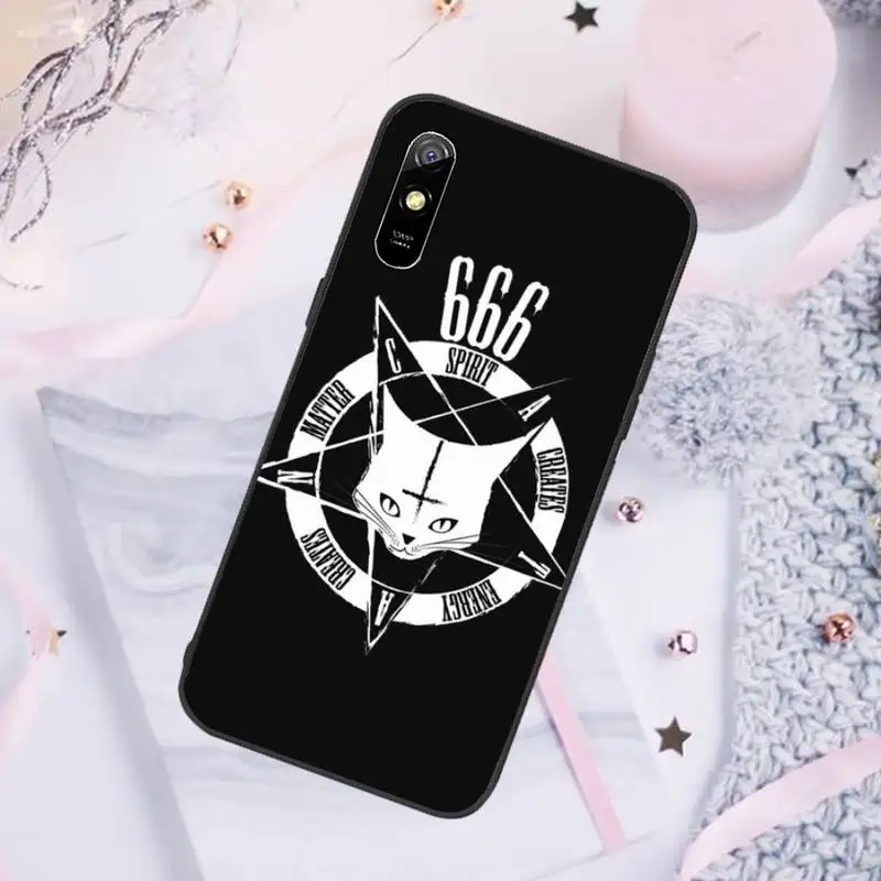 

Pentagram 666 Demonic Satanic Phone Case For Xiaomi Redmi note 7 8 9 pro 8T 9A 9S Mi Note 10 Lite pro