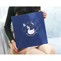 18 inch large sticky type baby growth wedding memorial photo album embroidery diy handmade 20 pages fotos card albums gift 5x7