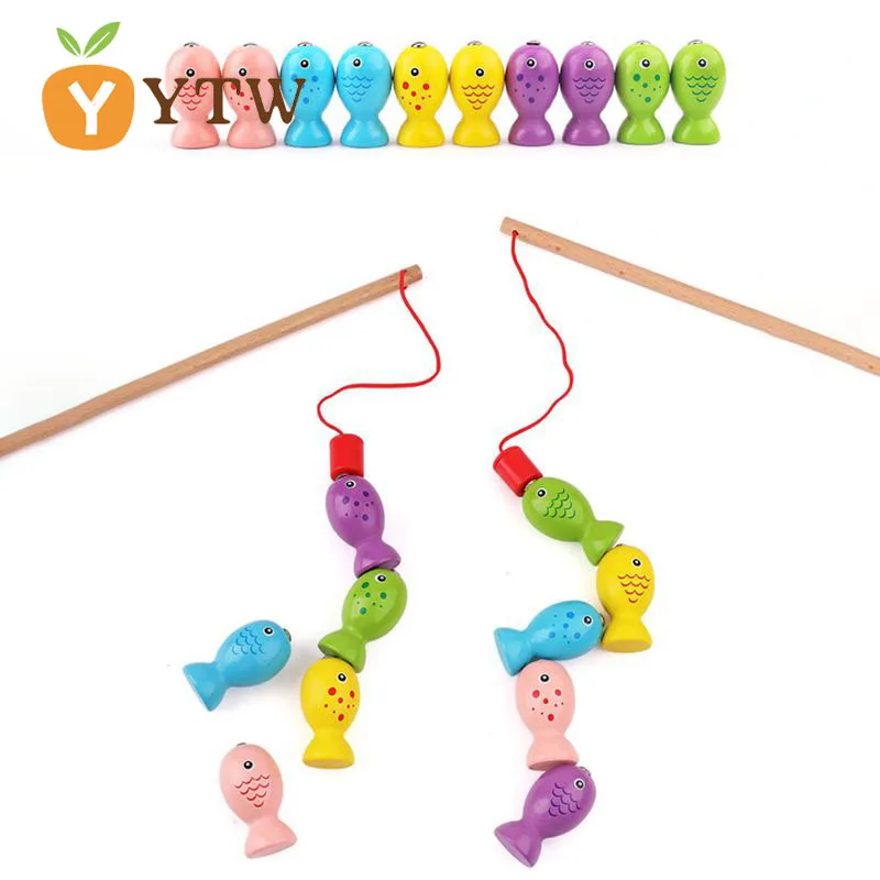 

Preschool Wooden Montessori Toys Magnetic Fishing Game Baby Puzzle Early Education Teaching Aids Math Toy For Children Girl Gift