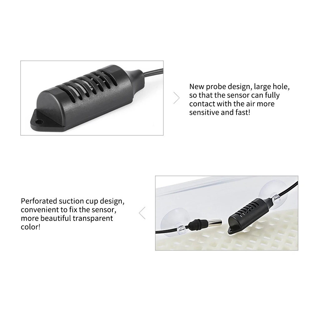 

Digital Temperature And Humidity Meter Incubator Pet Dog Tortoise Hatching Eggs Sensor Digital LCD Display