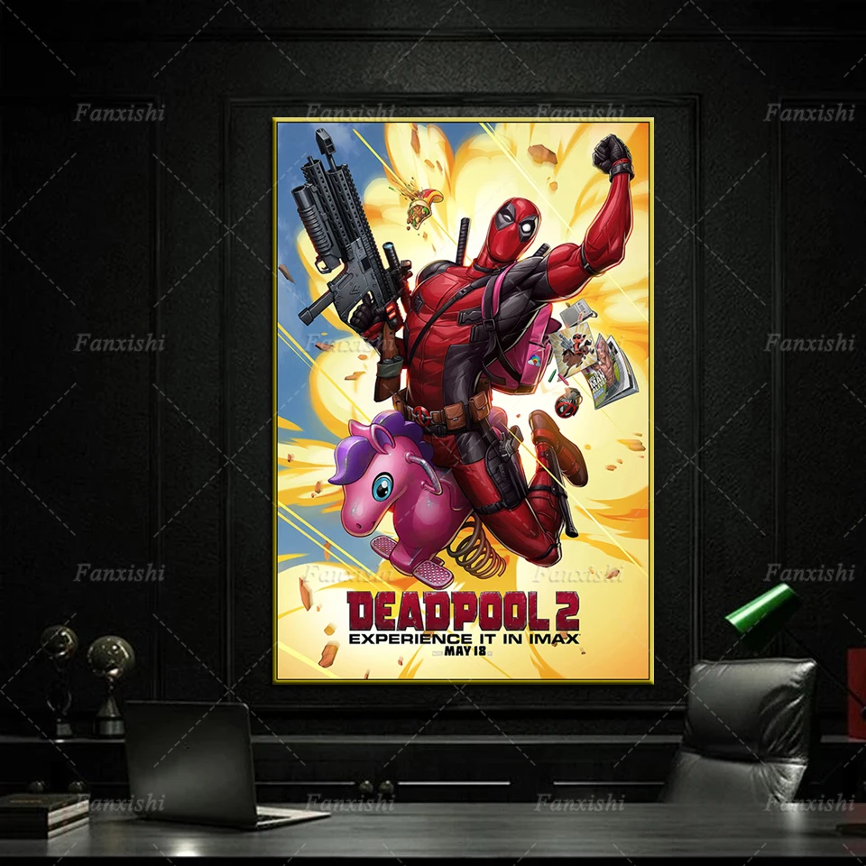 

Deadpool 2 Marvel Superhero Movie Cover Posters And Prints Canvas Hd Wall Art Pictures For Living Room Home Decor Painting Frame