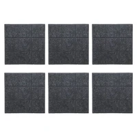 6 pcs acoustic foam panelssoundproofing panel beveled edge sound panels acoustic treatment used in homeoffices wall retail