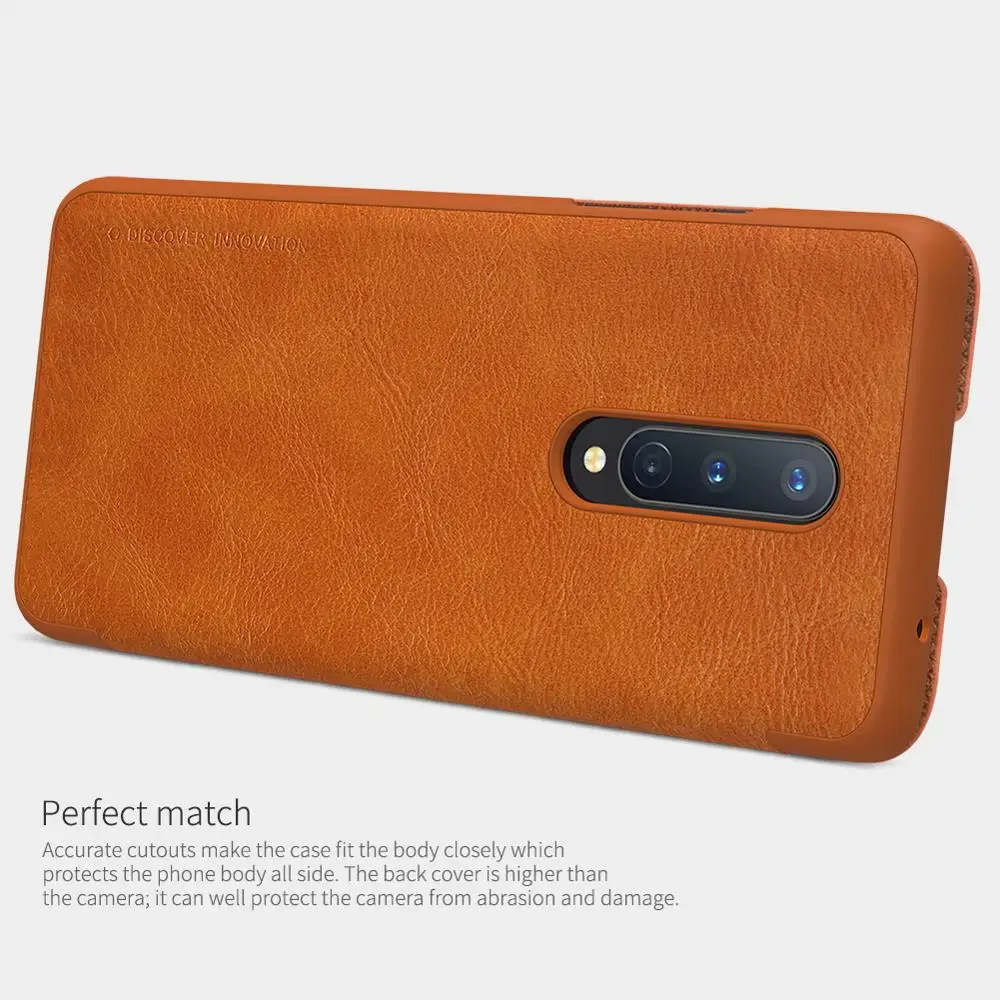 

For OnePlus 8 /OnePlus 7T Pro Cell Phones Nillkin Genuine Classic Retro Qin Leather Phone Case Flip Cover Hard Shell