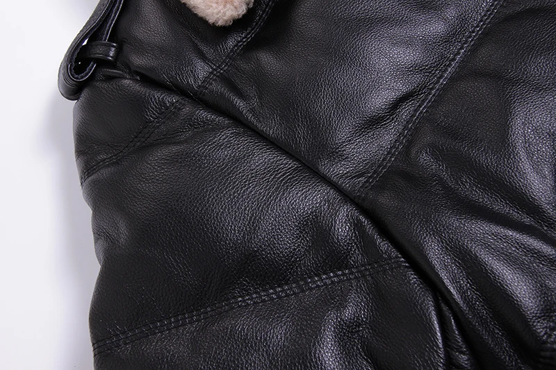 Мужская куртка из натуральной кожи коровьей Мужское пальто с воротником