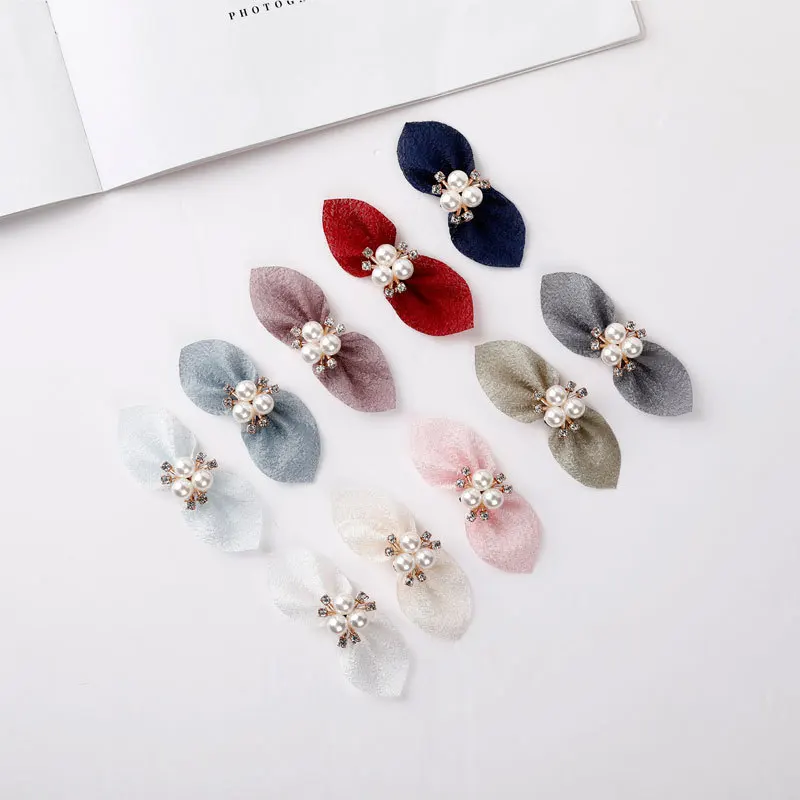 

Банты шифоновые с цветами и металлическими аксессуарами, 40 шт.