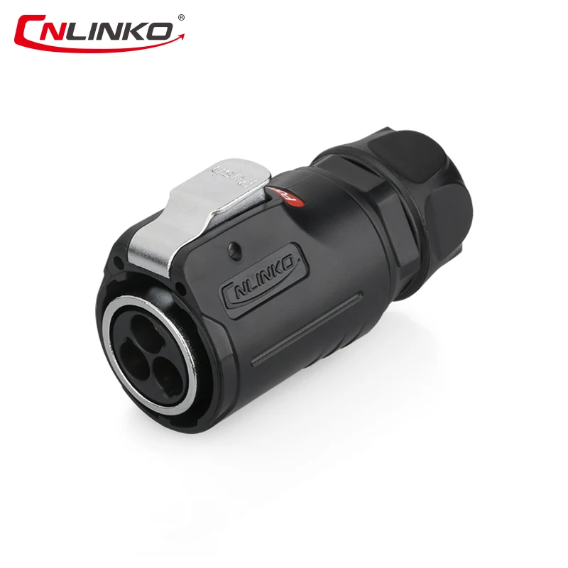 CNLINKO LP safe M24 3pin быстрый Электрический разъем 25A защелкивающаяся Кнопка Водонепроницаемый IP67 разъем питания Светодиодная вилка и розетка 500v high voltage male female connectors