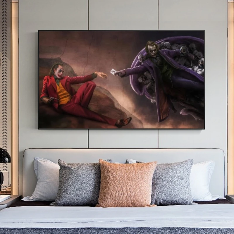 Художественная картина Рука к руке Джокер в стиле граффити постеры и принты на