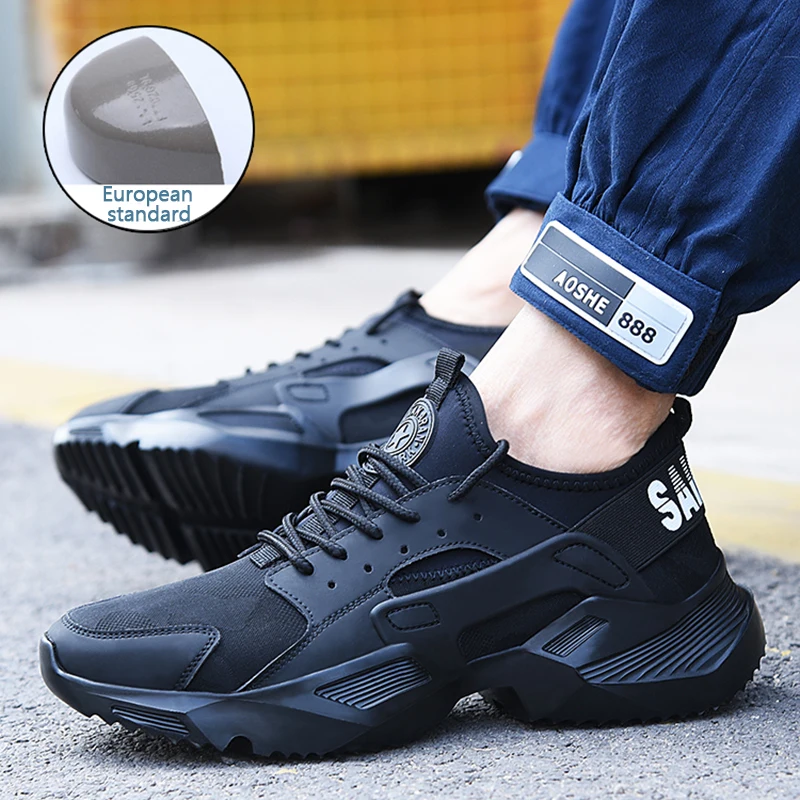 

Work Safety Shoes Men Boots 2020 New Sneakers Anti-Smashing Indestructible Shoes Puncture-Proof Work Boots With Steel Toe Cap