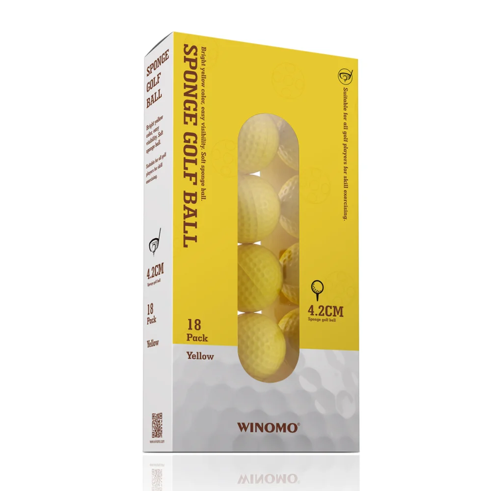 

WINOMO 18PCS Practice Balls Dimpled Elastic Indoor Outdoor Training Balls (Yellow)