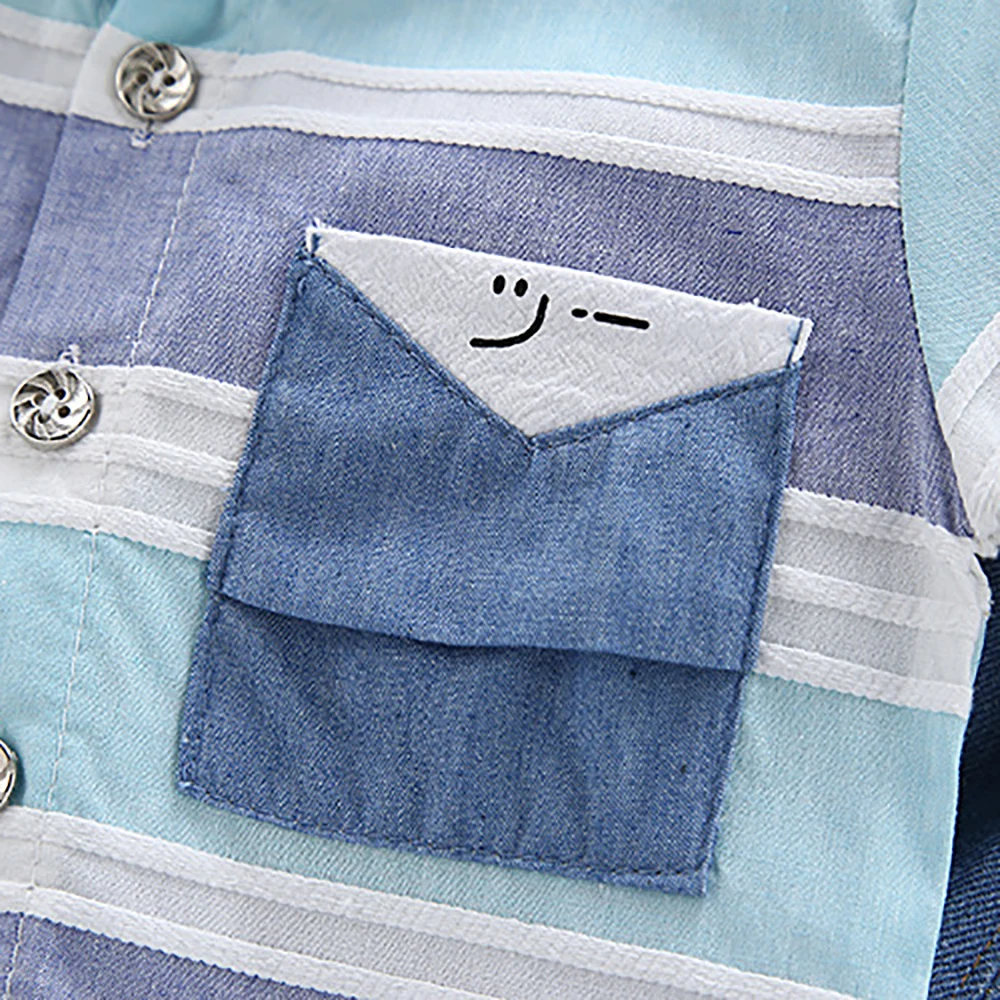 HE Hello/комплекты одежды для маленьких мальчиков Осенняя рубашка с длинными