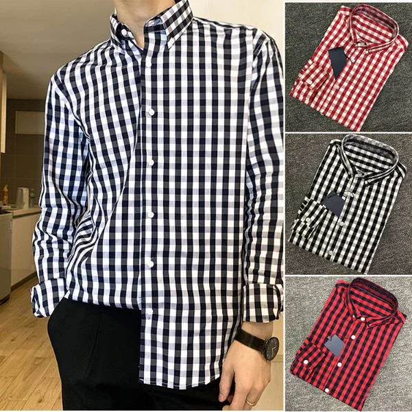 

Homme High Quality Small Horse 100%cotton Thick Camisa Masculina Men Long Sleeve Dress Shirts Fashion Casual Hombre Chemises