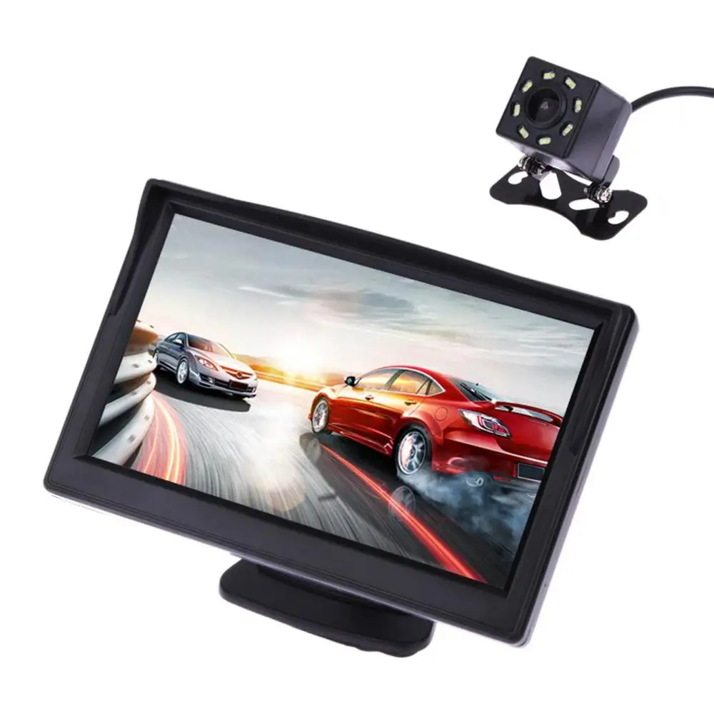 VODOOL Auto Ruckansicht Kamera Ruckfahr Parkplatz System Kit 5 &quotzoll TFT LCD-Monitor Ruck Wasserdichte Nachtsicht Backup kamera |