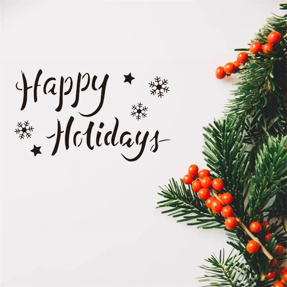 Hristmas шаблон набор счастливых праздников Счастливого Рождества DIY живопись