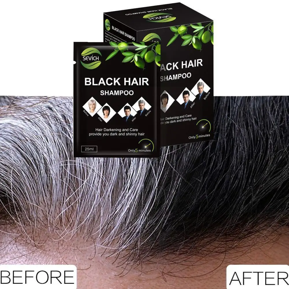 

10Pcs/Set Black Hair Dyeing Shampoo Hair Dye O4K8