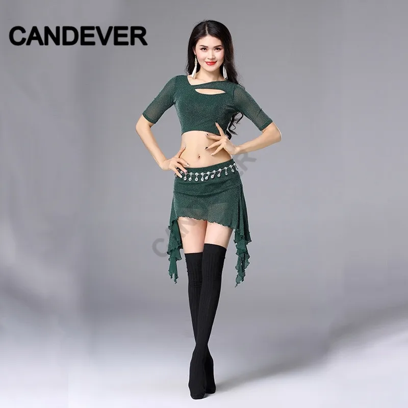 Женский костюм для танца живота комплект из топа и юбки профессиональный