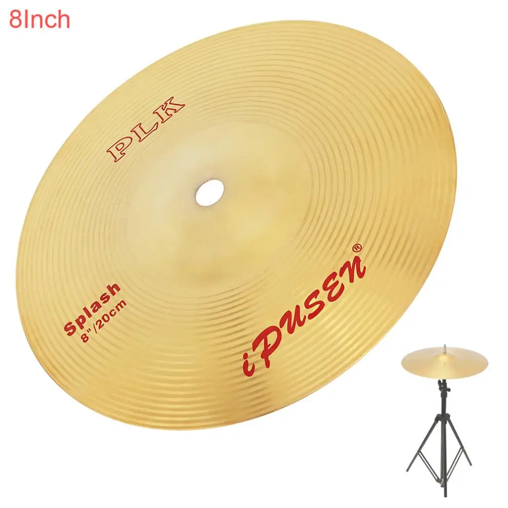 Тарелки 8 дюймов латунный сплав брызг Crash Cymbal барабан для ударных инструментов