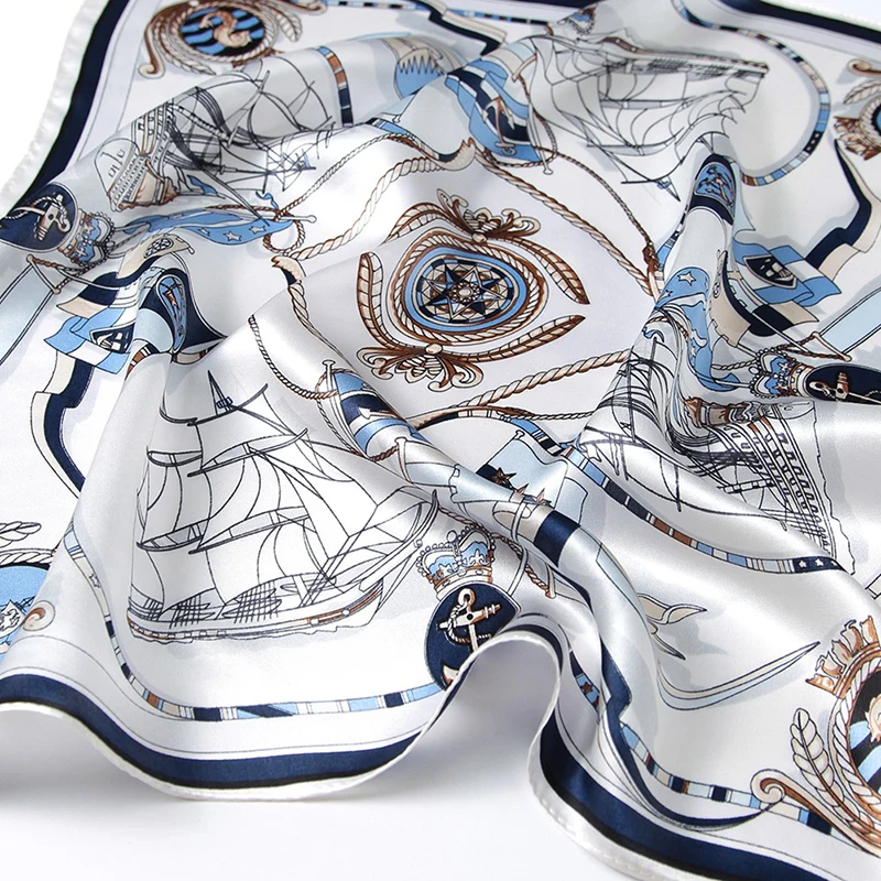 

Small Square Silk Scarf Woman Print Scarf Ladies Shawls Bandana Hair Necklace Wrap Scarf