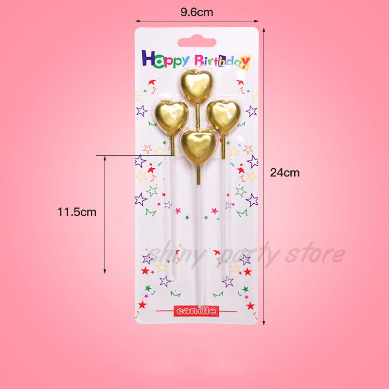 Декоративные свечи на день рождения позолоченная любовная свеча пятиконечная