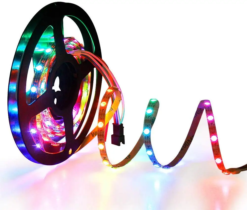 Индивидуально Адресуемая светодиодная RGB лента WS2812B 5 мм 6 футов 120 светодиодов 0 19