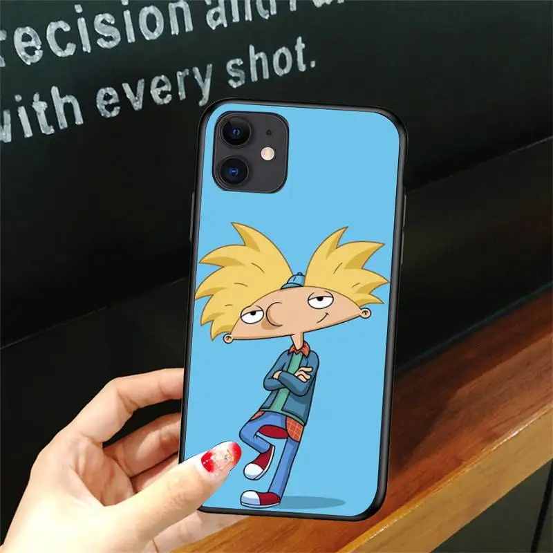 

Hey Arnold Cartoon Phone Case For Iphone 5 5S SE 6 6s 7 8 plus X Xr XS 11 12 Mini Pro Max Cover Fundas Coque