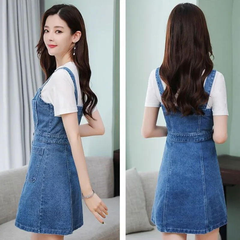 #2706 летнее однобортное джинсовое платье женские комбинезоны пикантные джинсовые
