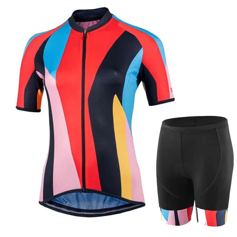 

2021 Summer Pro short Cycling Jersey Set Dry Breathable Team Racing Sport Bicycle pant jacket women Top Clothing Bike bib