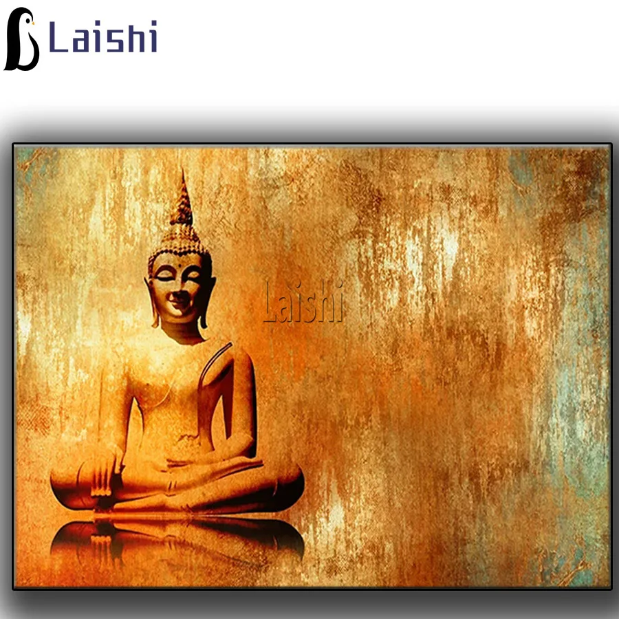 

Алмазная живопись 5D «сделай сам», абстрактная вышивка из страз дзен, Будда, полноразмерная вышивка крестиком, украшение для дома, подарок