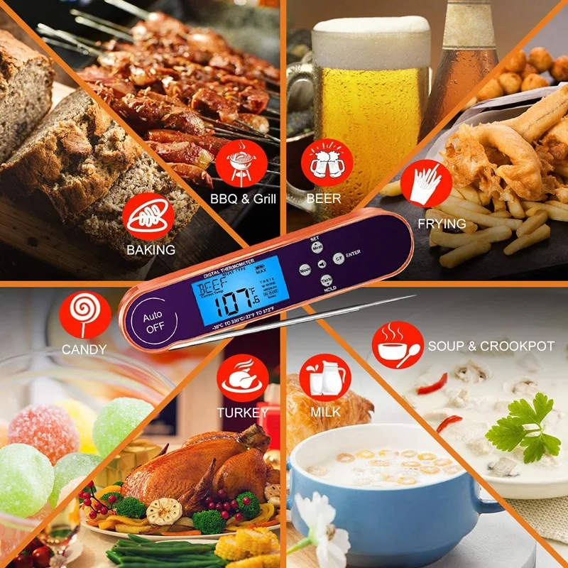 Водонепроницаемый мгновенный считывание Ультра быстрый цифровой термометр для