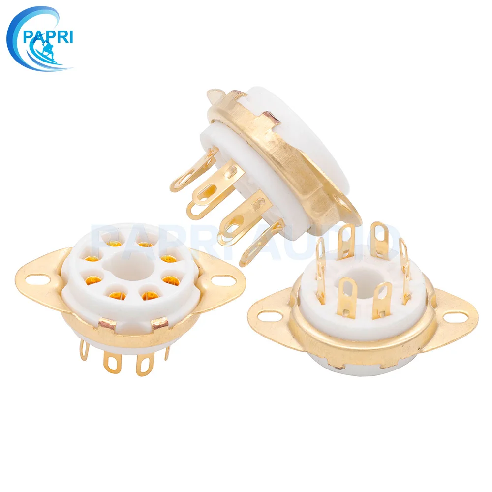 PAPRI 10 шт. KT88 EL34 6550 274B 6L6 6V6 керамическая позолоченная 8 контактная вакуумная