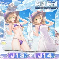 genshin impact 2021 new game cosplay props project anime accessories 2way kawaii pillowcase and pillow core girls