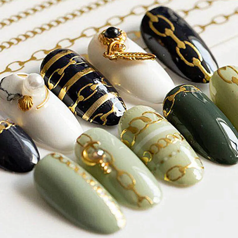 

Smile Line 3D Nail Stickers Neon C Curve French Style Laser Adhesive Striping Lines Tape Nail Foil Nail Art Stickers Decals