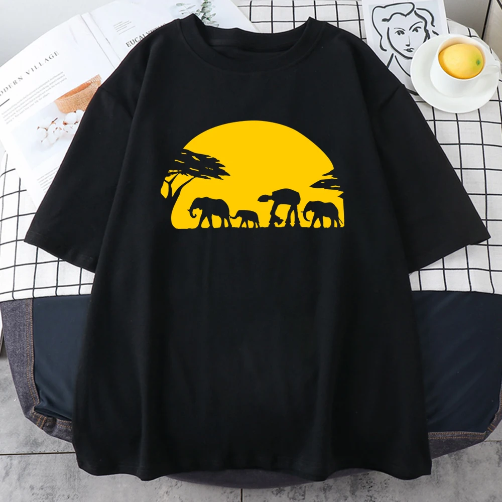 Слоны ходить по Африканское сафари 2021 Новая летняя повседневная Уличная Мужская