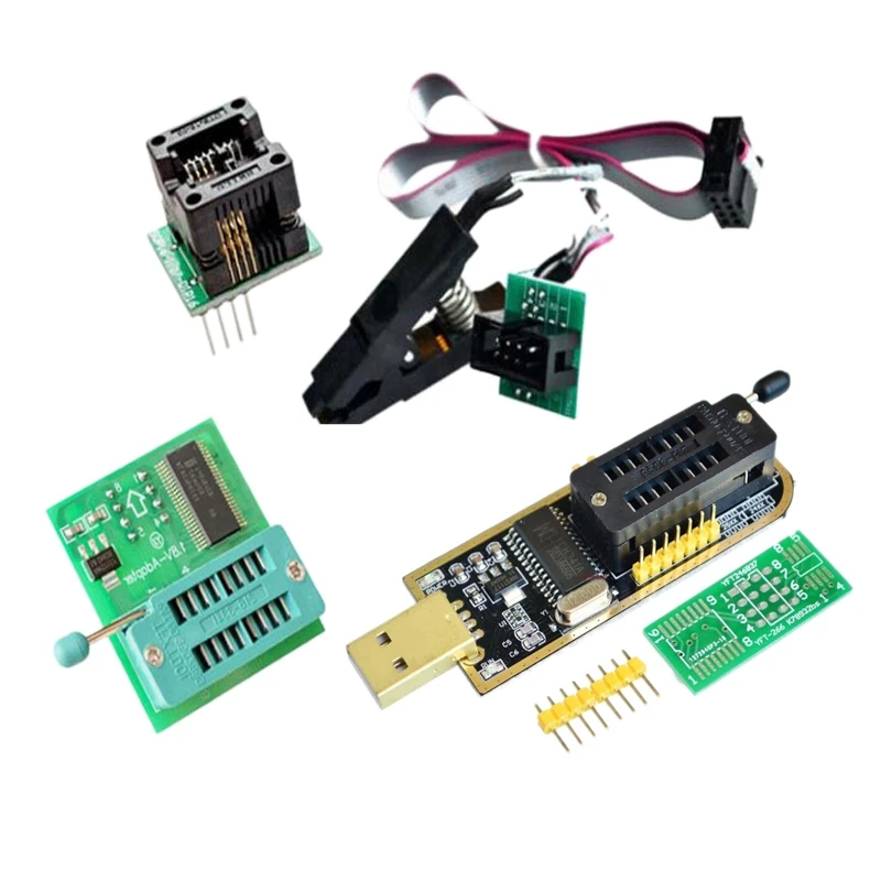 Программатор адаптера CH341 + зажим SOP8 с кабелем адаптер 1 8 в | Электроника