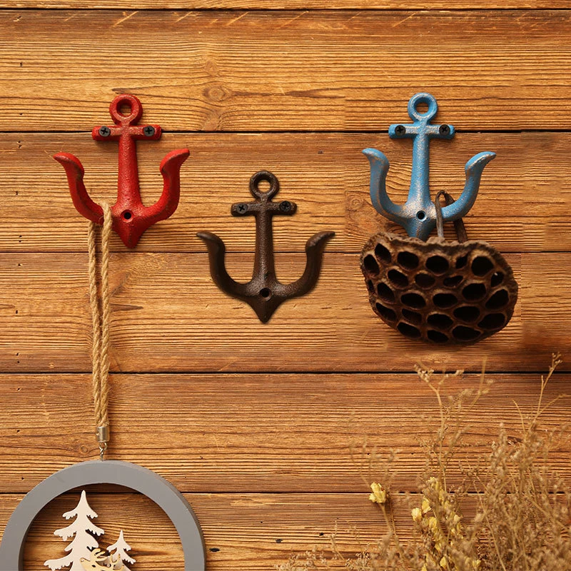 

Anchor Hook Wall Hook Industrial Wind Wrought Iron Craft Old Rough Gravel Texture Wall Decoration Wall Hanging Cute Room Decor
