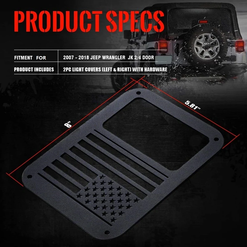 Автомобильный задний светильник защитные накладки для 2007 2017 Jeep Wrangler JK