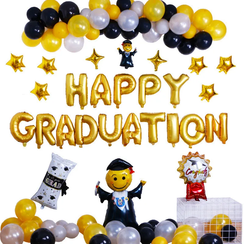 Черного и золотого цвета с днем рождения баннер подставка для воздушных шаров