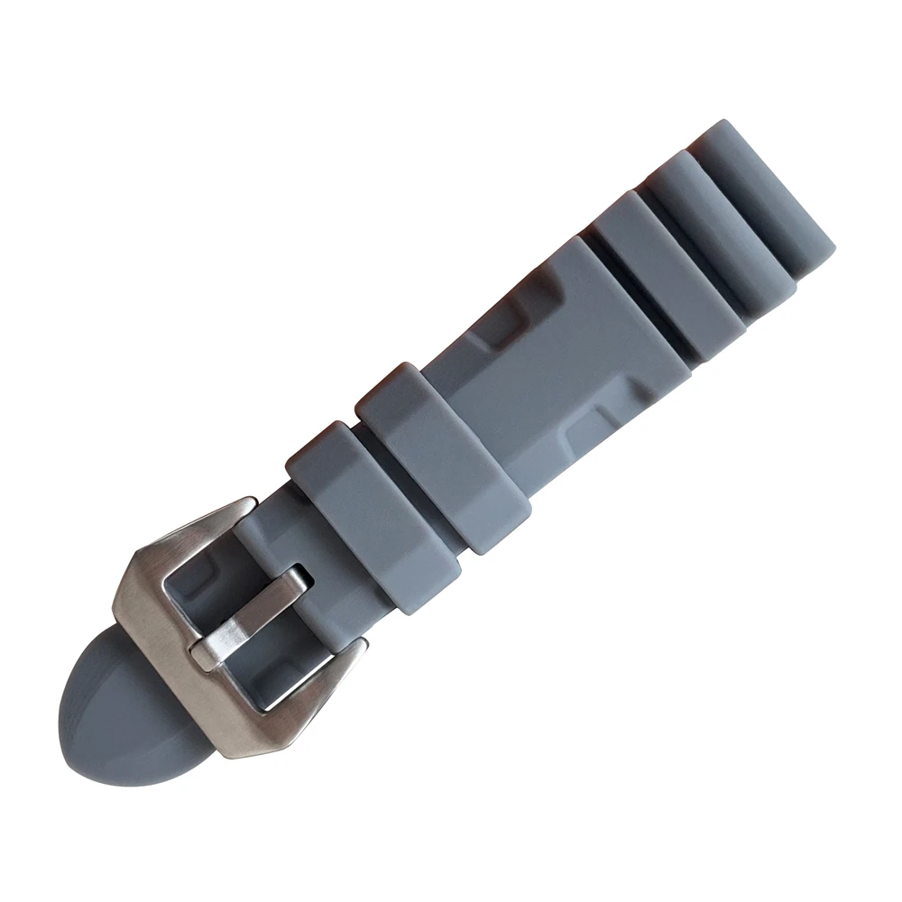 HQ 24 мм силиконовый резиновый ремешок для часов PAM Radiomir из нержавеющей стали с