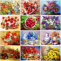 diy flower 5d diamond painting full square drill floral diamond embroidery cross stitch mosaic kits resin wall art home decor