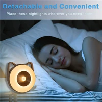 cat rechargeable wireless motion sensor dimmable night light indoor led night light glare free warm light for bedroom closet