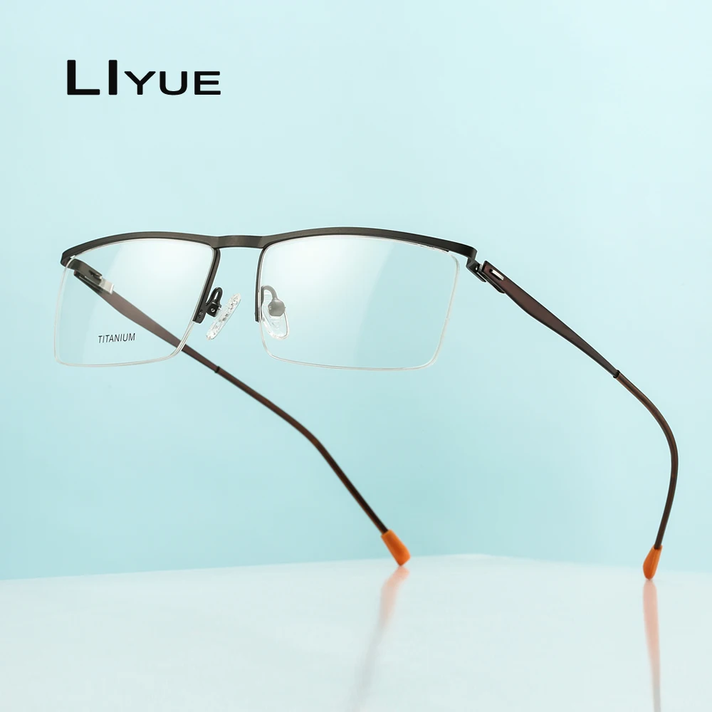 

Titanium Alloy Glasses Frame for Men Myopia eye Glass Prescription Metal Eyeglasses Frames 2020 Korean Screwless Optical Eyewear