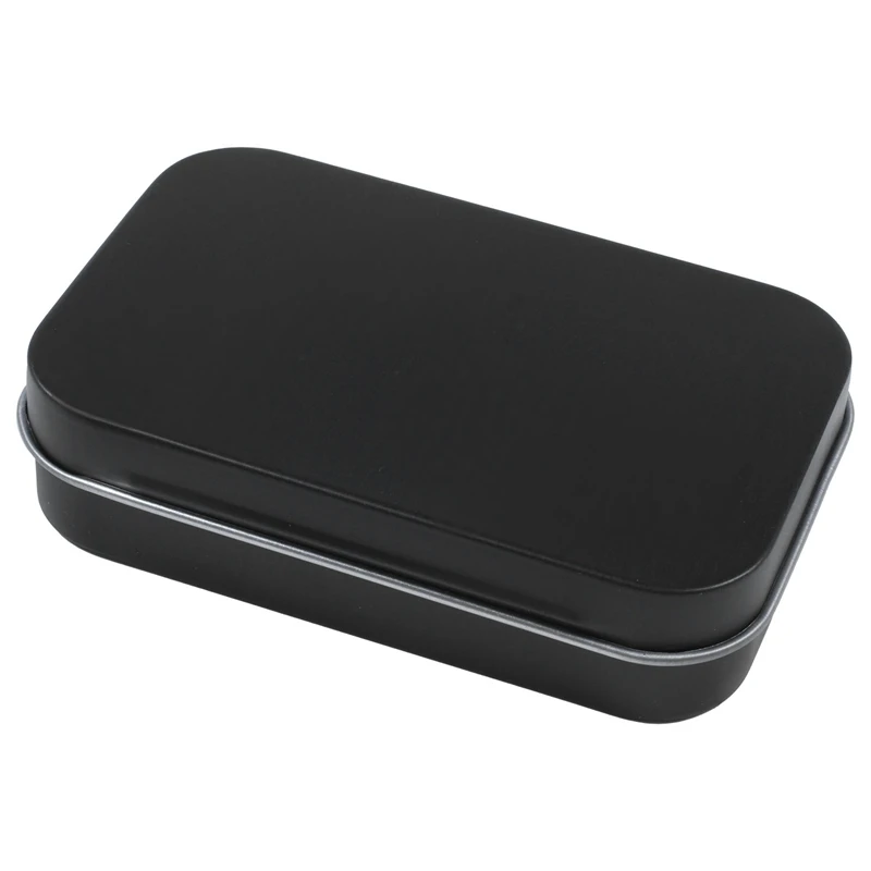 95x60x21 мм черная жестяная коробка металлическая с матовой коробкой для конфет