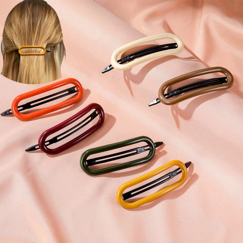 1 шт. модная акриловая заколка для волос с геометрическим узором элегантные