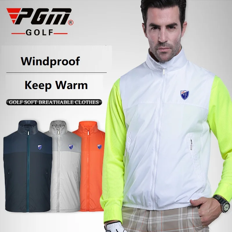 Мужская жилетка для гольфа пальто куртка на молнии без рукавов