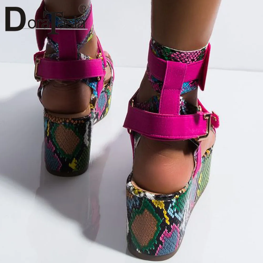 doratasia large size 34 44 ins hot brand new female wedges gladiator sandals party colorful summer sandals women shoes woman free global shipping